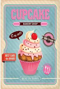 Retro Cedule Ceduľa Cupcakes Bakery Shop 3