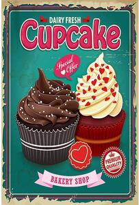 Retro Cedule Ceduľa Cupcakes Bakery Shop 6