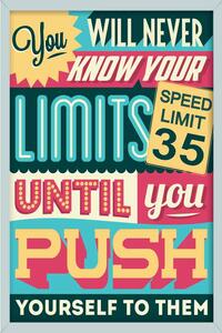 Retro Cedule Ceduľa Motivačné tabuľky - Limits until you Push