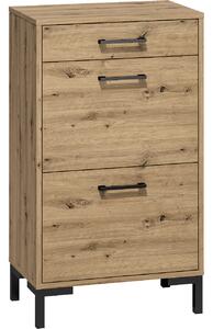 MEBLINE Skriňa na topánky MEVIA 02 dub artisan