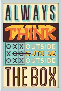Retro Cedule Ceduľa Motivačné tabuľky - Always Think The Box