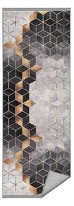 Koberec behúň v sivo-zlatej farbe 80x200 cm – Mila Home