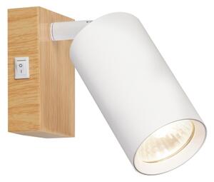 Brilagi - Nástenné bodové svietidlo SELE 1xGU10/30W/230V biela/dubový dekor