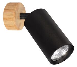 Brilagi - Bodové svietidlo SELE 1xGU10/30W/230V čierne/dubový dekor