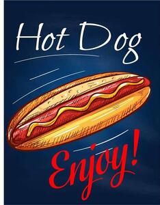 Retro Cedule Ceduľa Restaurant Menu 2 - Hot Dog