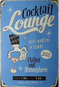 Drevená Ceduľa Cocktail Lounge Vintage style 30cm x 20cm