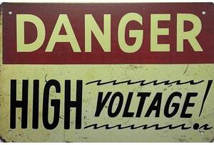 Retro Cedule Ceduľa Danger High Voltage