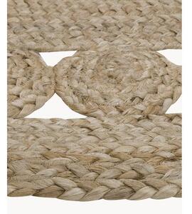 Okrúhly ručne tkaný jutový koberec Shyam
