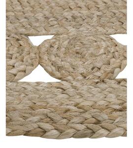 Okrúhly ručne tkaný jutový koberec Shyam