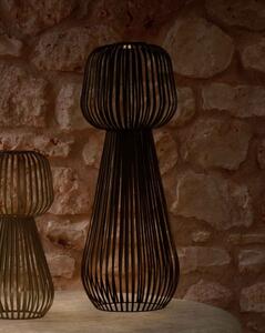 REIBA záhradná solárna podlahová lampa Čierna