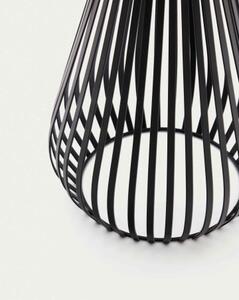 REIBA záhradná solárna stolová lampa Čierna