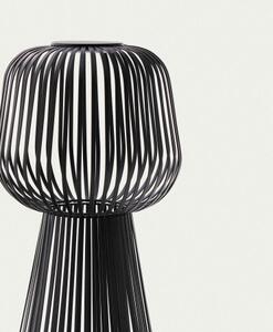 REIBA záhradná solárna podlahová lampa Čierna