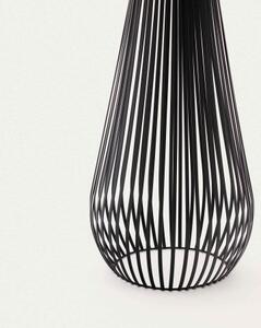 REIBA záhradná solárna podlahová lampa Čierna