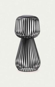 REIBA záhradná solárna stolová lampa Čierna