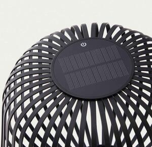 REIBA záhradná solárna podlahová lampa Čierna