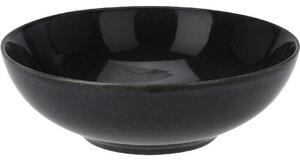 Kameninový hlkobý tanier Glaze, pr. 24,5 cm čierna
