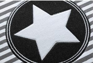 Detský kusový koberec Hviezda sivý kruh 140cm