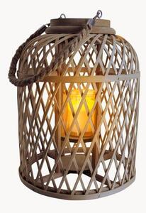 Solárna LED lampa s bambusovým košom Korab