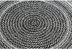 Kusový koberec Boho čierny kruh 120cm