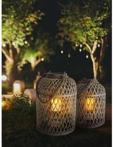Solárna LED lampa s bambusovým košom Korab