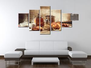 Obraz na plátne Chutné raňajky - 5 dielny Rozmery: 225 x 160 cm