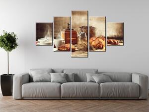 Obraz na plátne Chutné raňajky - 5 dielny Veľkosť: 100 x 63 cm