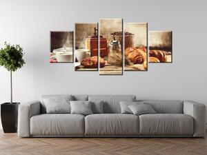 Obraz na plátne Chutné raňajky - 5 dielny Veľkosť: 100 x 63 cm