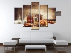 Obraz na plátne Chutné raňajky - 5 dielny Rozmery: 225 x 160 cm
