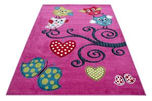 Ayyildiz Dětský kusový koberec KIDS 0420, Lila Rozmer koberca: 120 x 170 cm