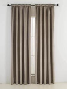 Zamatové zatemňovacie závesy Cesar cappuccino - 140 x 280 cm (2ks) - riasiaca stuha