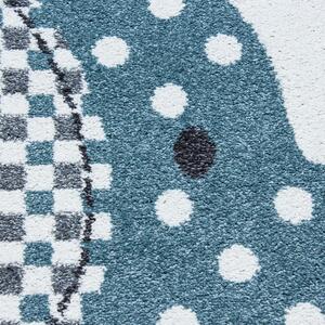 Ayyildiz Detský kusový koberec KIDS 0570, Okrúhly, Modrá Rozmer koberca: 120 cm KRUH