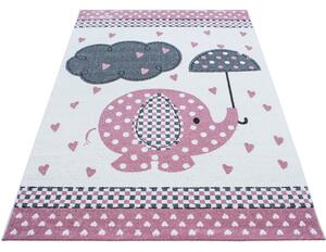 Ayyildiz Dětský kusový koberec KIDS 0570, Růžová Rozmer koberca: 80 x 150 cm