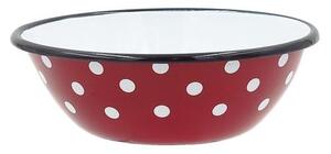 Smaltovaná miska 16cm bodky