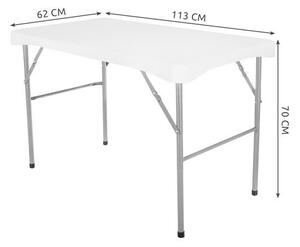 Malatec 9998 Campingový Stôl + 2 x Lavica biely