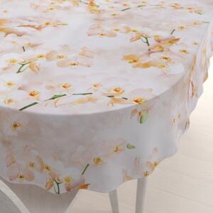 Biante Teflónový oválny obrus TF-045 Orchidey na béžovom 80x120 cm