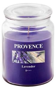 Provence Vonná sviečka v skle PROVENCE 95 hodín levanduľa