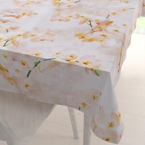 Biante Teflónový obdĺžnikový obrus TF-045 Orchidey na béžovom 60x100 cm