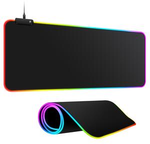 RGB podložka pod myš a klávesnicu s napájaním na USB