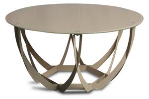 KONFERENČNÝ STOLÍK, krémová, kov, sklo, 80/80/40 cm Xora - Stolíky do obývačky, Online Only