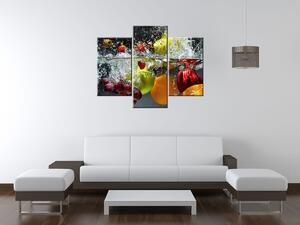 Obraz na plátne Sladké ovocie - 3 dielny Veľkosť: 90 x 60 cm