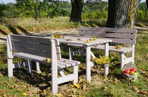 Rojaplast VIKING záhradný stôl drevený ŠEDÝ - 150 cm