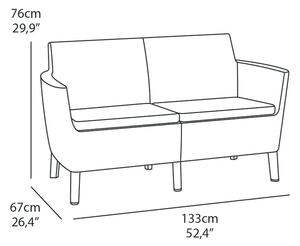 Pohovka SALOMON 2 seater sofa | hnedá