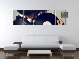 Gario 3 dielny obraz na plátne Retro music Veľkosť: 170 x 50 cm