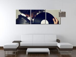 Gario 3 dielny obraz na plátne Retro music Veľkosť: 170 x 50 cm