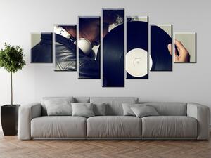Gario 7 dielny obraz na plátne Retro music Veľkosť: 210 x 100 cm