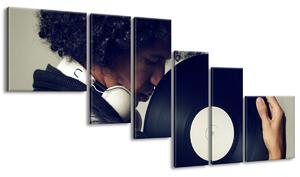 Gario 6 dielny obraz na plátne Retro music Veľkosť: 220 x 100 cm