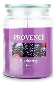 Provence Vonná sviečka v skle PROVENCE 95 hodín černica