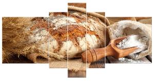 Gario 5 dielny obraz na plátne Vidiecky domáci chlieb Veľkosť: 160 x 80 cm