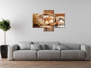 Gario 3 dielny obraz na plátne Vidiecky domáci chlieb Veľkosť: 90 x 60 cm