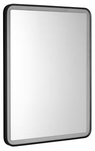 Aqualine Aqualine, SWIDA zrkadlo s LED osvetlením 60x80cm, dotykový senzor, stmievateľné, čierna matná, SW060